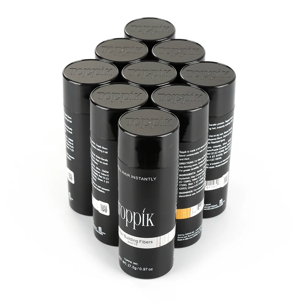 Spray épaississant à la kératine avec 9 couleurs de fibres capillaires. Poudre de 27,5g. - KeraNow